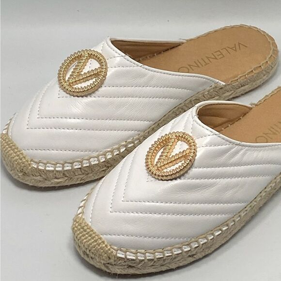 Mario Valentino Leather Espadrille Mules size 36 - Picture 2 of 10